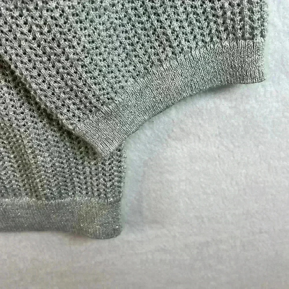 Talbots Gray/Silver Cardigan Sweater Pima Cotton Women’s Size XL - Picture 4 of 8